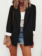 Stunncal Solid Color Slim-Fit Blazer