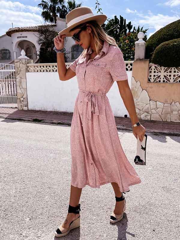 Stunncal Printed Button Dress
