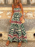 Stunncal Printed Halter Beach Resort Dress(3 Colors)