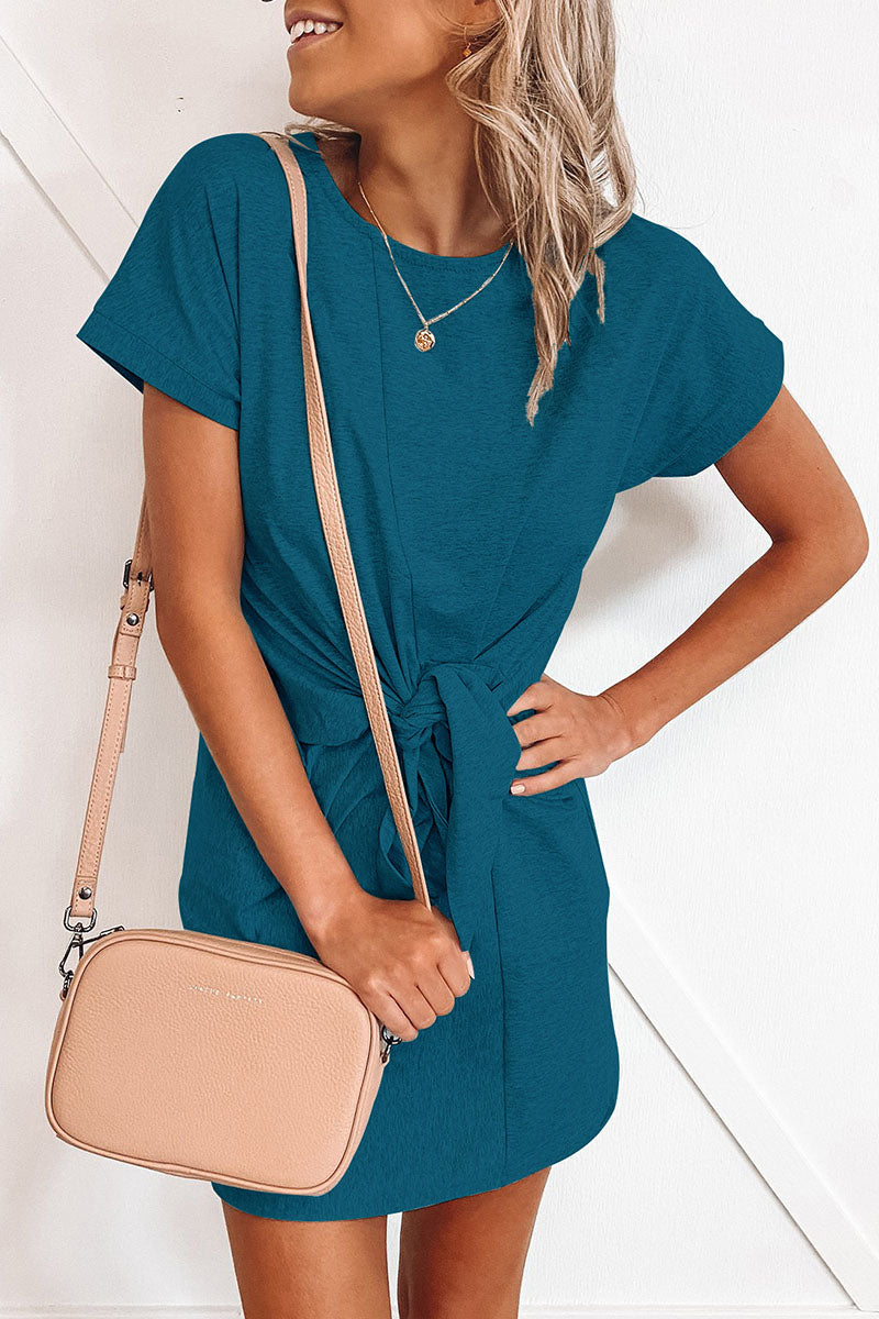 Stunncal Fashion Sexy Solid Split Joint O Neck Princess Dresses(6 colors)