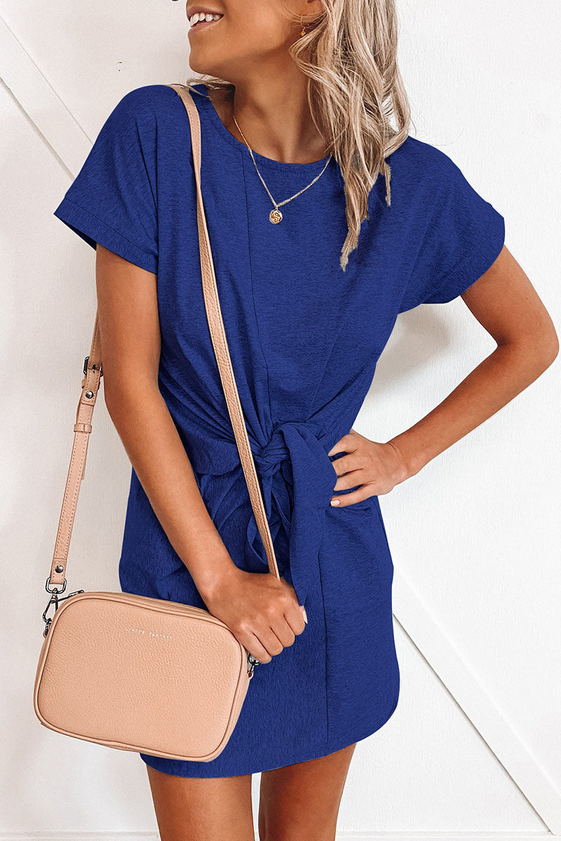 Stunncal Fashion Sexy Solid Split Joint O Neck Princess Dresses(6 colors)
