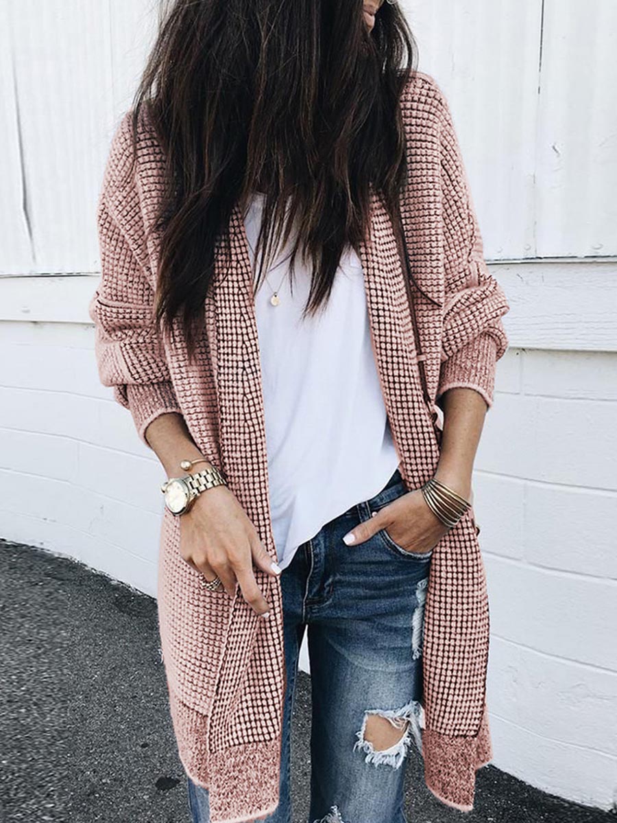 Stunncal Knitted Sweater Cardigan （3 colors）