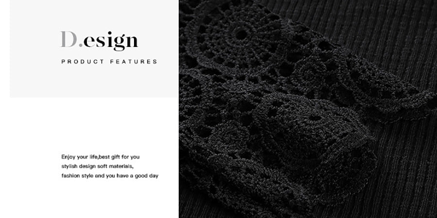 Stunncal Round Neck Stitching Lace Long Sleeve T-Shirt(14 colors)