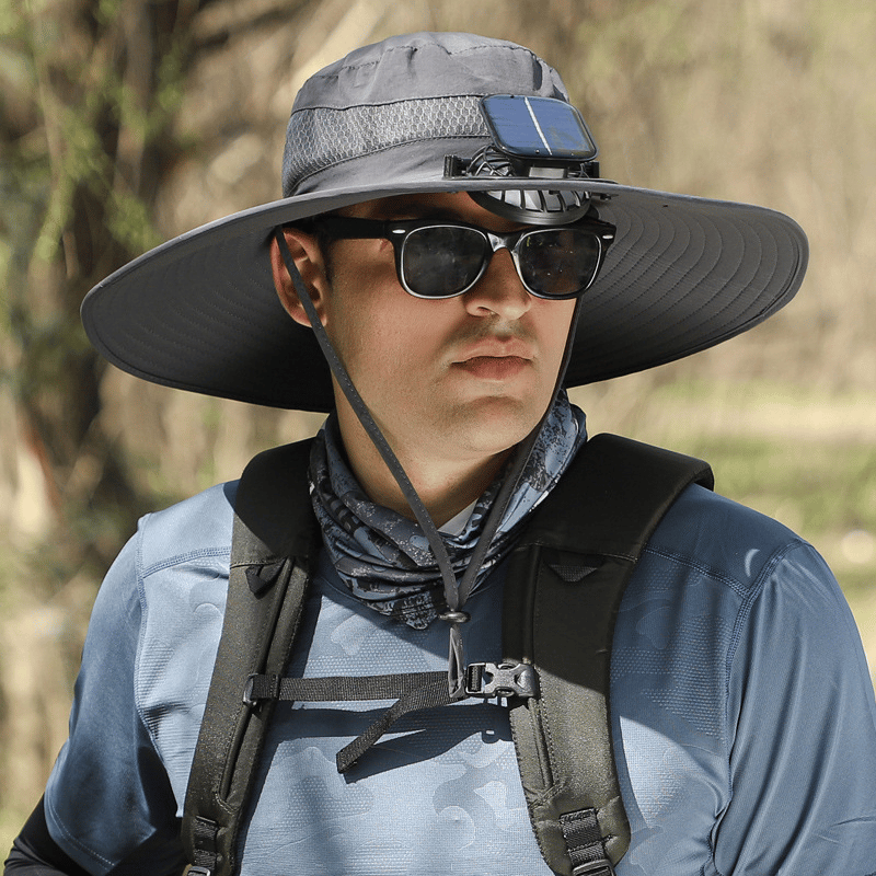 🎁Best father‘s Day Gifts❤2025 New Ultralight Solar Fan Sun Hat – Lighter Than a Baseball!⚾(Only 11oz)：Japanese Design