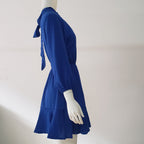 Stunncal Long Sleeve Pleated Midi Dress