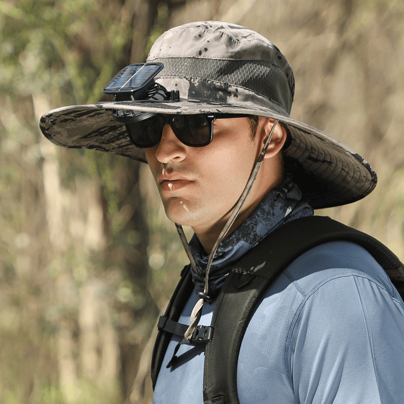 🎁Best father‘s Day Gifts❤2025 New Ultralight Solar Fan Sun Hat – Lighter Than a Baseball!⚾(Only 11oz)：Japanese Design