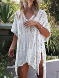 Stunncal Hollow Beach Vacation Knitted Sunscreen Blouse