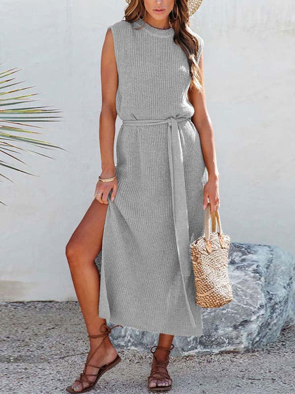 Stunncal Knitted Split Dress