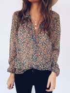 Stunncal Floral Chiffon Blouse