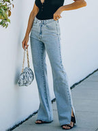 Stunncal  Slit Ankle Flare Denim