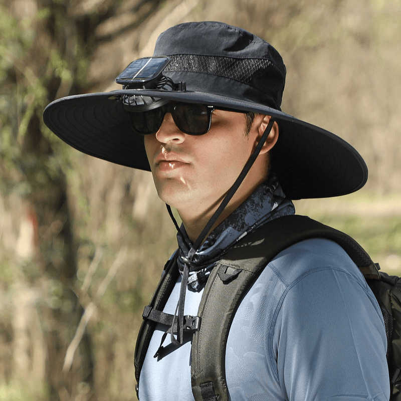 🎁Best father‘s Day Gifts❤2025 New Ultralight Solar Fan Sun Hat – Lighter Than a Baseball!⚾(Only 11oz)：Japanese Design