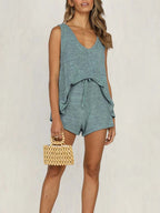Stunncal Casual Knit Skirt Two Set