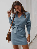Stunncal V Neck Sexy Mini Dress