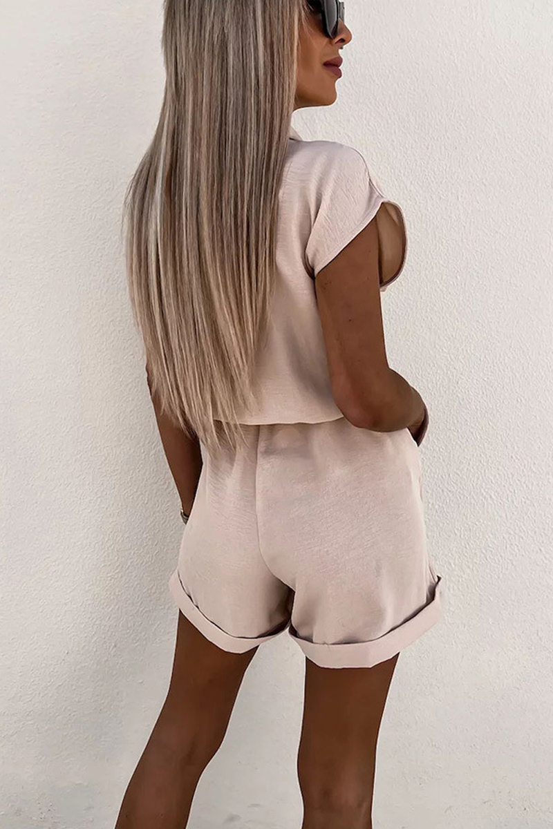 Stunncal Cake For Breakfast Lapel Neck Romper