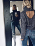 Stunncal Love-Back Turtleneck Sweater