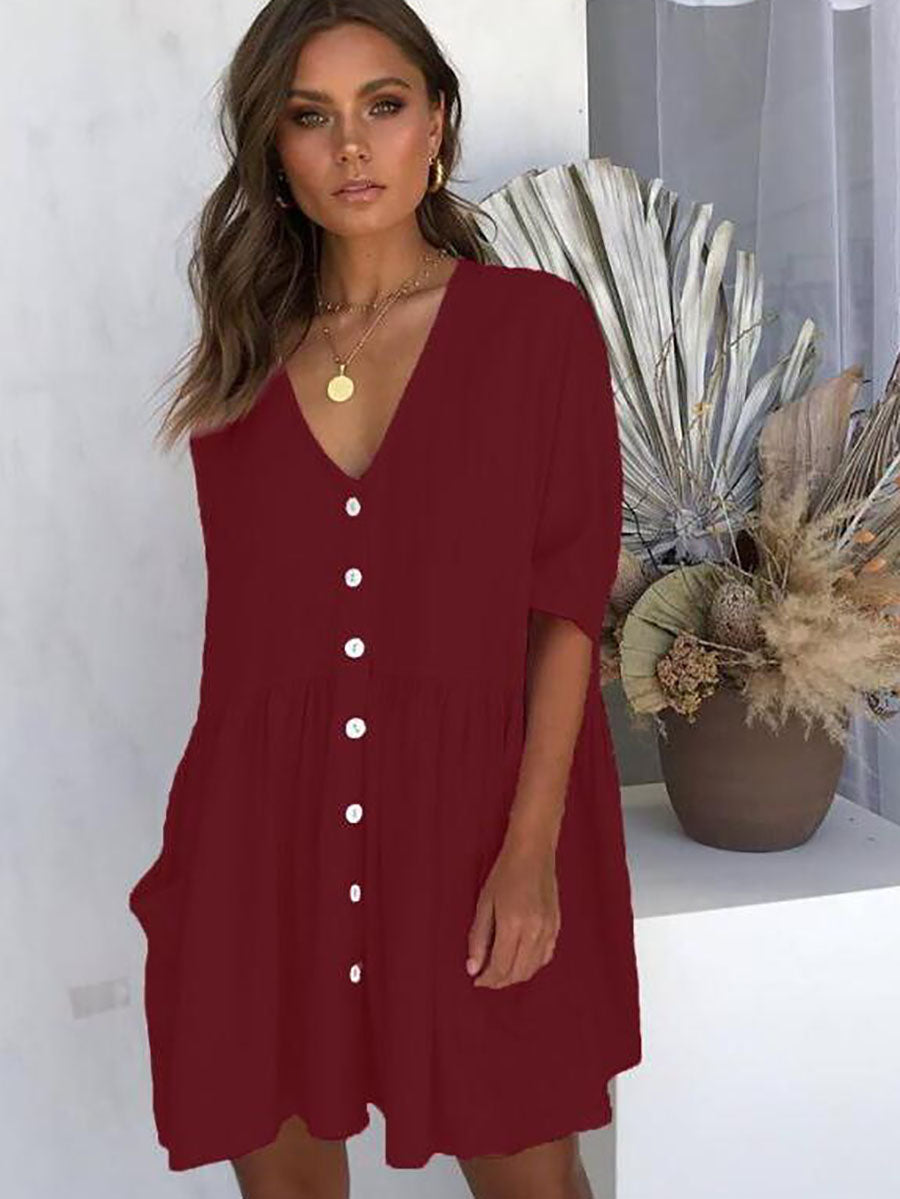 Stunncal Button Dress