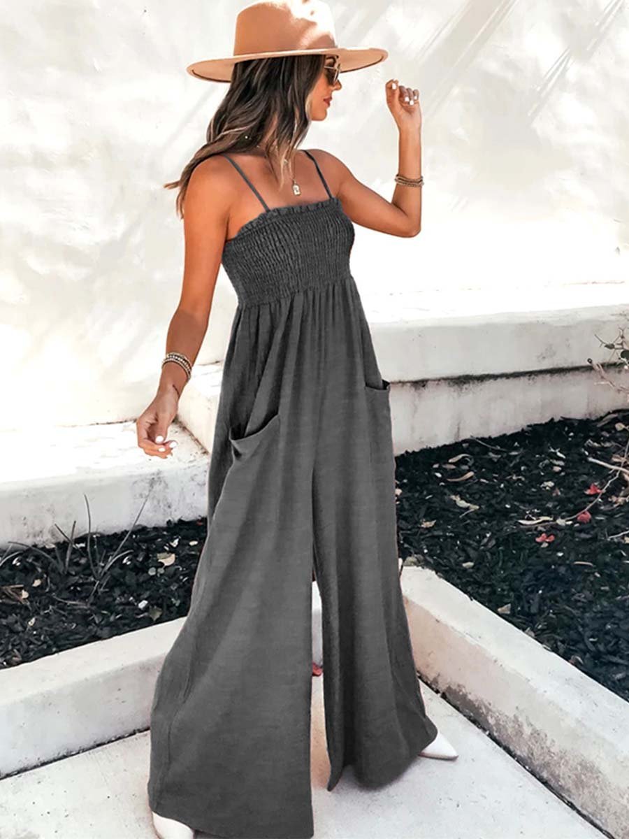 Stunncal Sling Pocket High Waist Jumpsuit