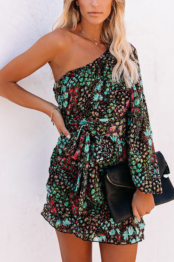 Stunncal Fun In The Sun Floral One Shoulder Dress