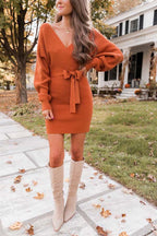 Stunncal Future Happiness Chelsea Wrap Sweater Dress