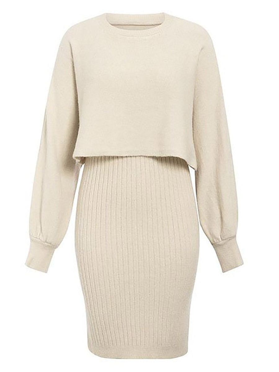 Stunncal Full Of Surprises Ribbed Knit Midi Dress