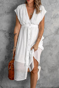 Stunncal Bubbles At Brunch Button Up Midi Dress