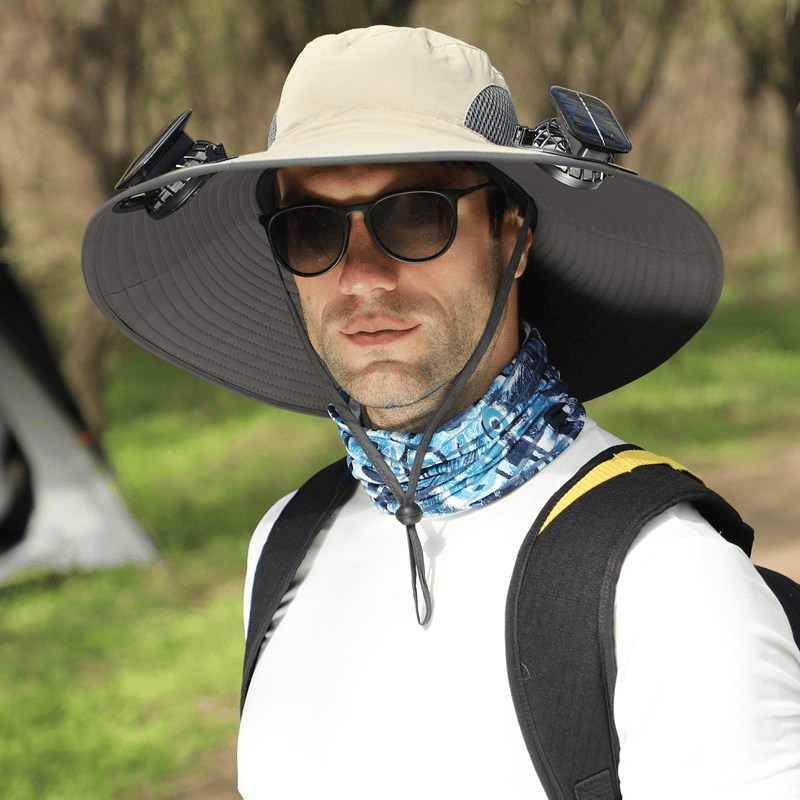🎁Best father‘s Day Gifts❤2025 New Ultralight Solar Fan Sun Hat – Lighter Than a Baseball!⚾(Only 11oz)：Japanese Design