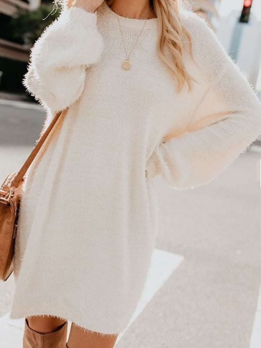 Stunncal Plush Sweater Dress(8 colors)