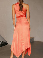 Stunncal Solid Color Pleated Dress(7 Colors)