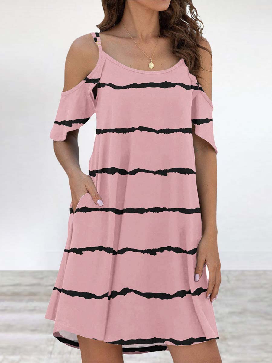 Stunncal Elegant Print Flounce O Neck Dresses(11 Colors)
