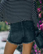 Stunncal Eternity High Rise Distressed Shorts