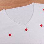 Stunncal Love Polka Dot V-Neck Sweater
