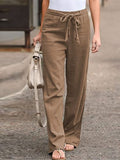 Stunncal Solid Color Cotton Linen Pants(6 colors)