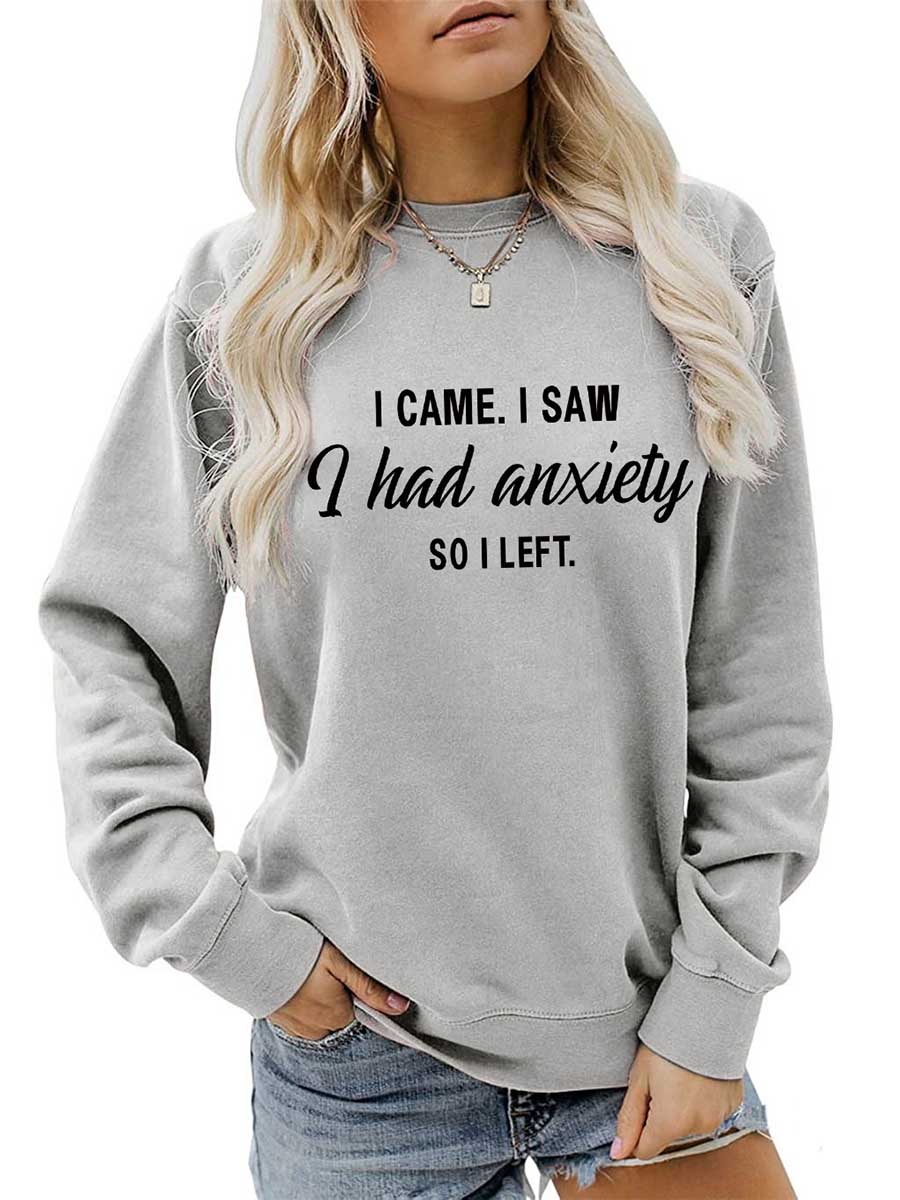 Stunncal Alphabet Women's Autumn and Winter Long Sleeve Sweatshirt