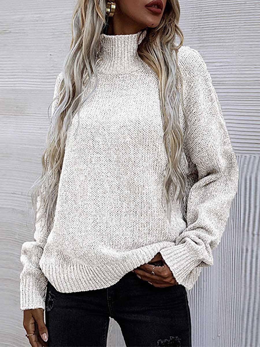 Stunncal Loose Round Neck Pullover Twist Sweater