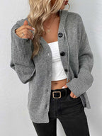 Stunncal Hooded Drawstring Knit Cardigan Jacket