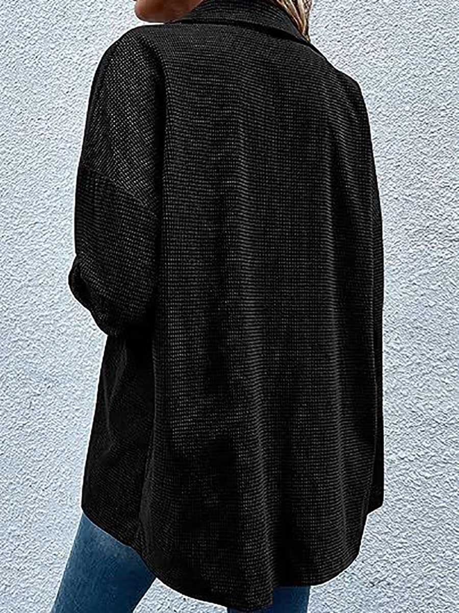 Stunncal Waffle Jacket Button Down Shirt