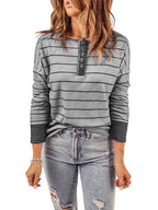 Stunncal Bottom Shirt Round Neck Loose Tops