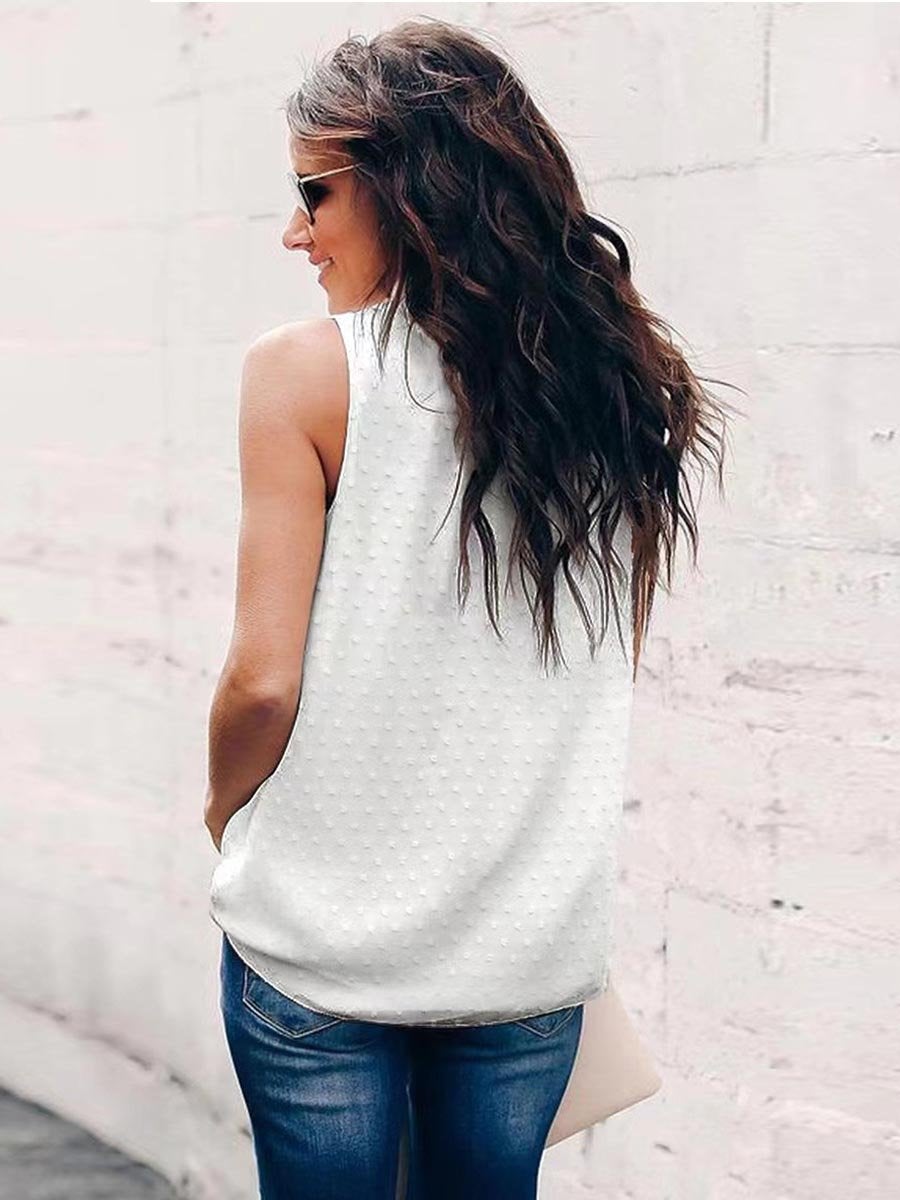 Stunncal  Polka Dot Sleeveless Vest