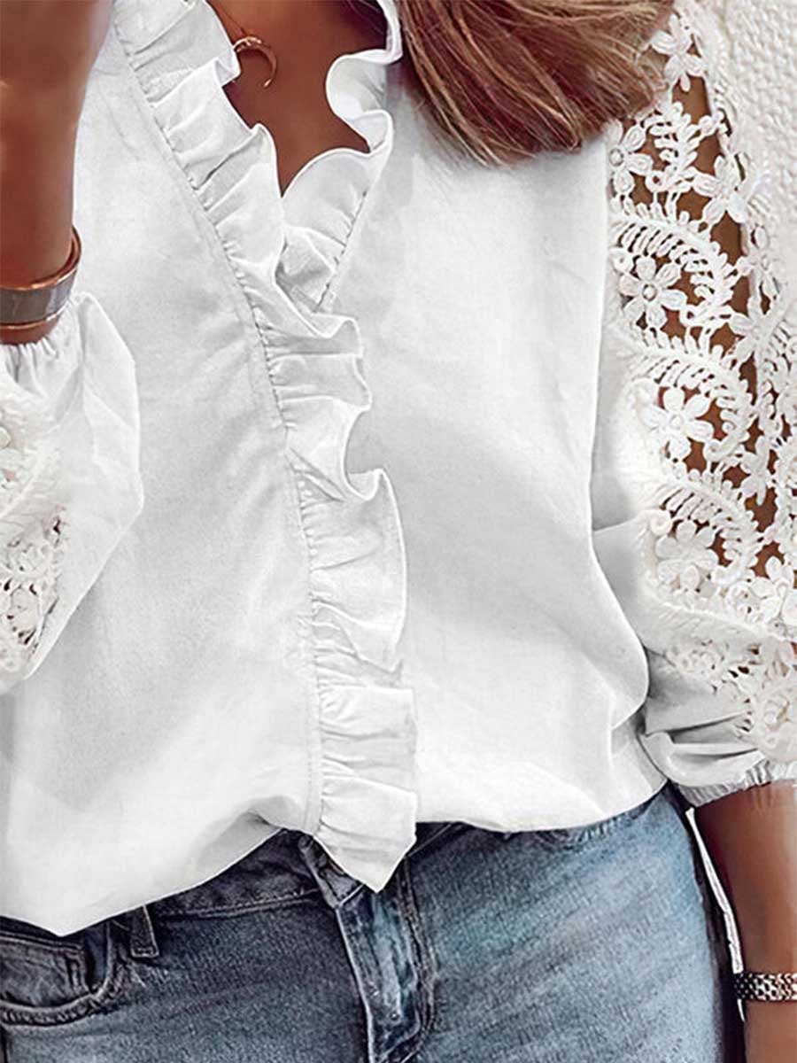 Stunncal  Lace Long Sleeve Shirt