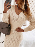 Stunncal Sexy Bag Hip Sweater Dress