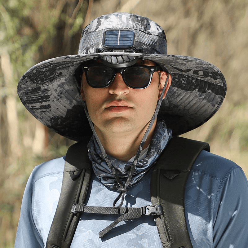 🎁Best father‘s Day Gifts❤2025 New Ultralight Solar Fan Sun Hat – Lighter Than a Baseball!⚾(Only 11oz)：Japanese Design