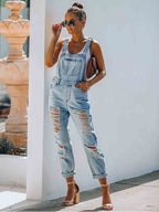 Stunncal Ripped Denim Jumpsuit