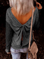 Stunncal Casual Open Back Sweatshirt