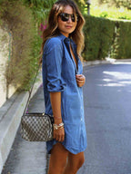 Stunncal Denim Blue Shirt Dress