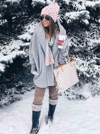 Stunncal Loose Casual Lapel Hooded Coat