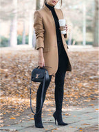 Stunncal One Button Khaki Coat