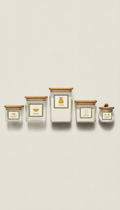 Plastic Storage Container Set with Clear Labels
