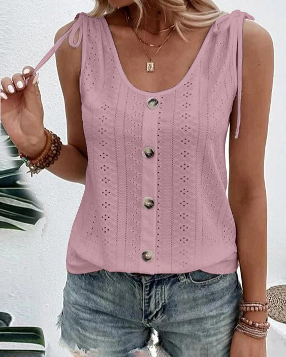 Stunncal Solid Scoop Neck Tank