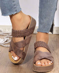 Stunncal Thick Soled Woven Sandals