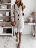 Stunncal Tweed Coat With Seven-quarter Sleeves